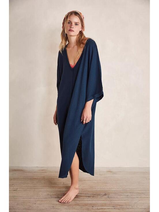 Free People Dresses & Skirts - Intimately Free People On A Cloud Kaftan Mumu Dress Dark Grey Size M Bohemian